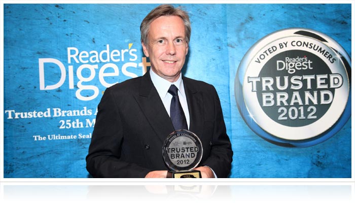 Reader’s Digest Trusted Brand Gold Award 2012